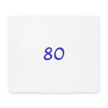 80. 80 YEARS. 80th ANNIVERSARY. 80TH BIRTHDAY. - Mouse Pad (horizontal) - white - Front