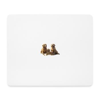 Golden Family Pups Portrait - Mouse Pad (horizontal) - white - Front