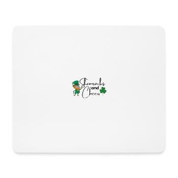 Trèfles et acclamations - Tapis de souris (format paysage) - blanc - Devant
