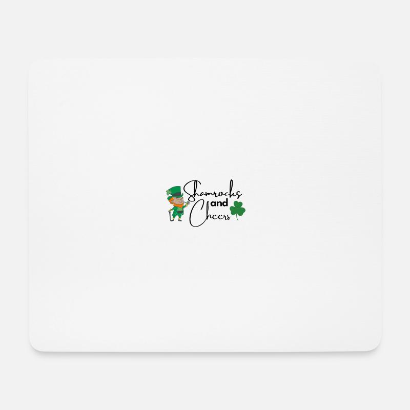 Shamrocks and Cheers - Mouse Pad (horizontal) - white