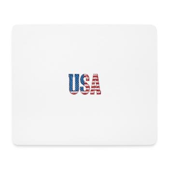 Patriotic USA Flag Distressed Print - Mouse Pad (horizontal) - white - Front