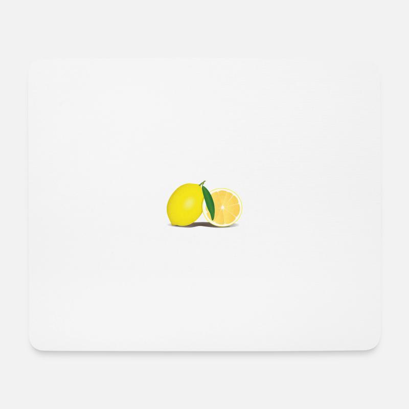 zitrone - Mousepad (Querformat) - Weiß