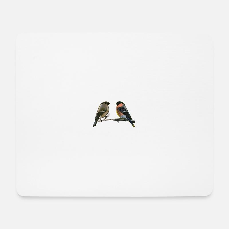 Gimpel Paar - Mousepad (Querformat) - Weiß