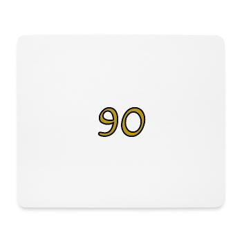 90. 90 ANS. 90e ANNIVERSAIRE. ANNIVERSAIRE 90 ANS. - Tapis de souris (format paysage) - blanc - Devant
