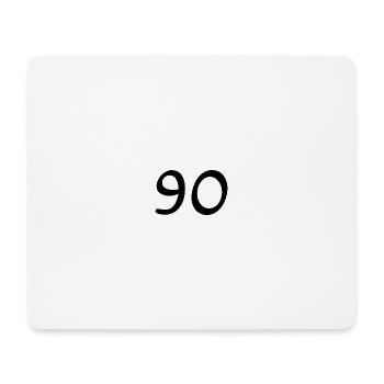 90. 90 ANS. 90e ANNIVERSAIRE. ANNIVERSAIRE 90 ANS. - Tapis de souris (format paysage) - blanc - Devant