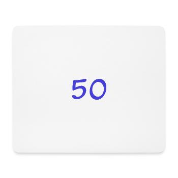 50. 50 ANS. 50e ANNIVERSAIRE. ANNIVERSAIRE 50 ANS. - Tapis de souris (format paysage) - blanc - Devant