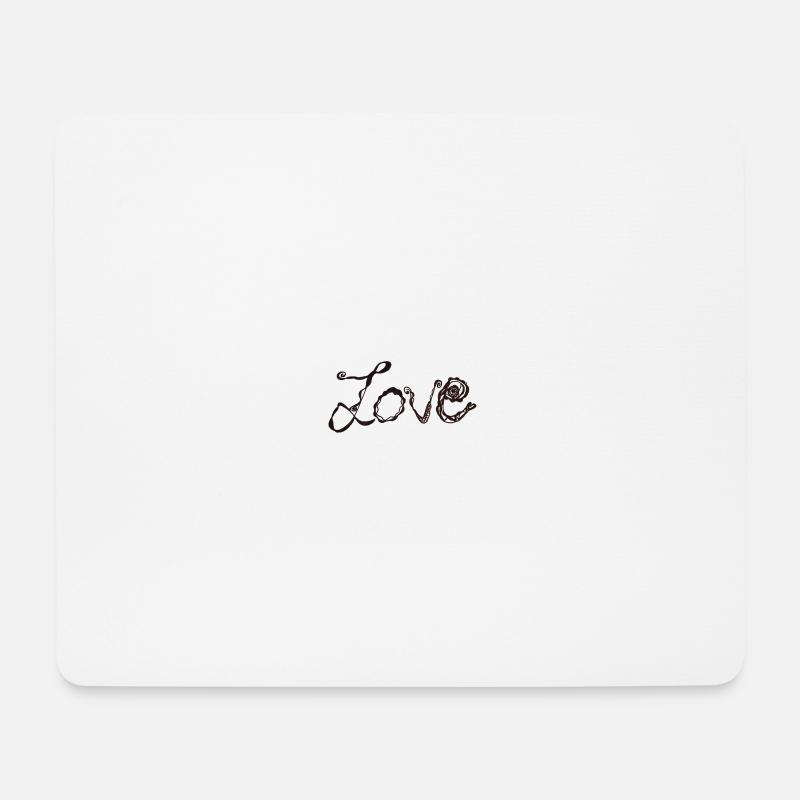 Love - Mousepad (Querformat) - Weiß
