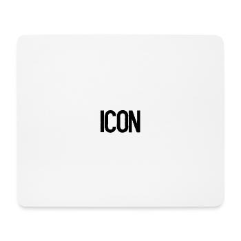 ICON lettrage de symbole - Tapis de souris (format paysage) - blanc - Devant