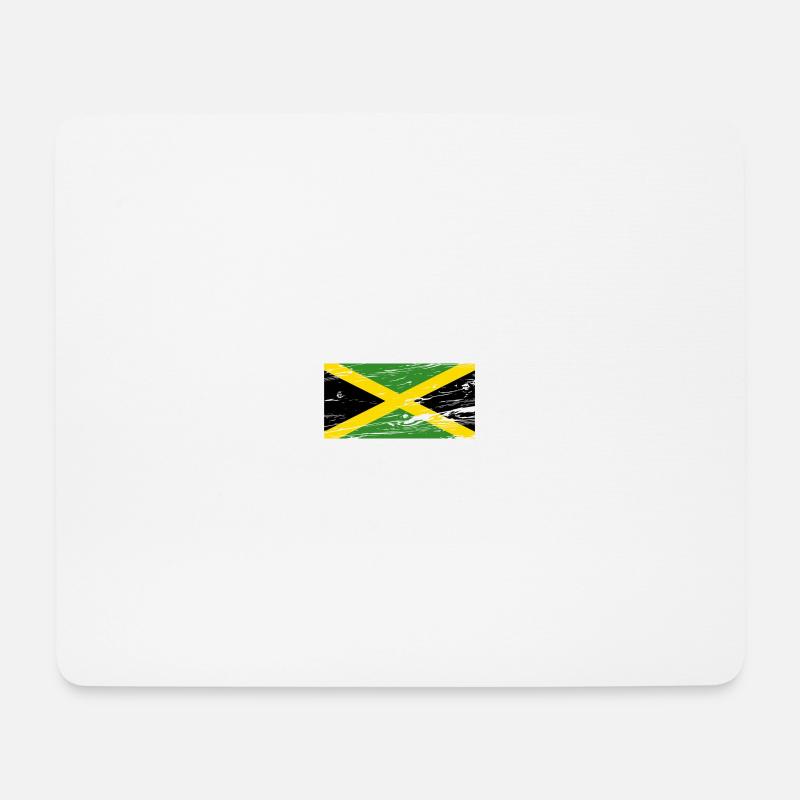 Jamaica Flagge - Mousepad (Querformat) - Weiß
