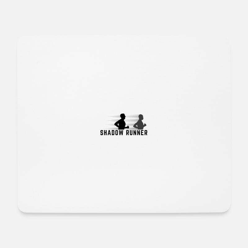 Shadow Runner - Mousepad (Querformat) - Weiß