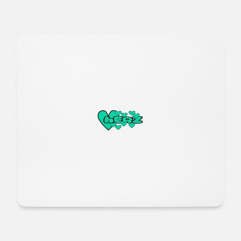 Herz grün - Mousepad (Querformat) - Weiß