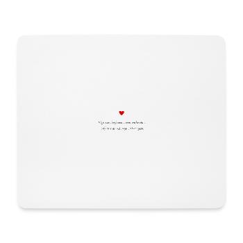 Cœur en écriture dorée - Tapis de souris (format paysage) - blanc - Devant
