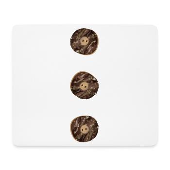 Trois boutons rustiques en look corne de cerf - Tapis de souris (format paysage) - blanc - Devant