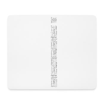 Alert! Antifascista! - Wortkunst weiß/grau - Mousepad (Querformat) - Weiß - Vorne