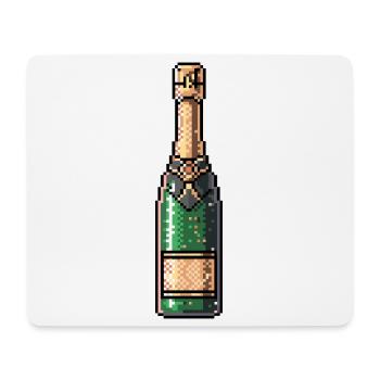 PixelChampagne Flasche Retro - Mousepad (Querformat) - Weiß - Vorne