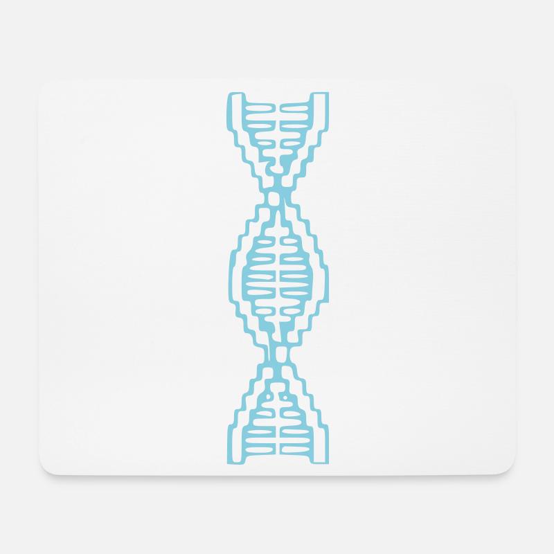 DNA Helix Pixel Art Blau - Mousepad (Querformat) - Weiß