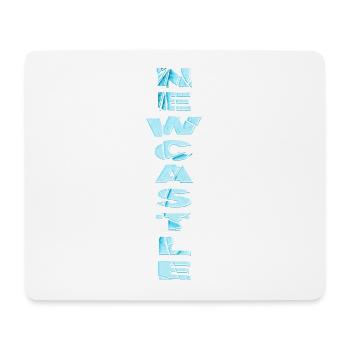 Newcastle England UK City Font Skyline Home - Mouse Pad (horizontal) - white - Front
