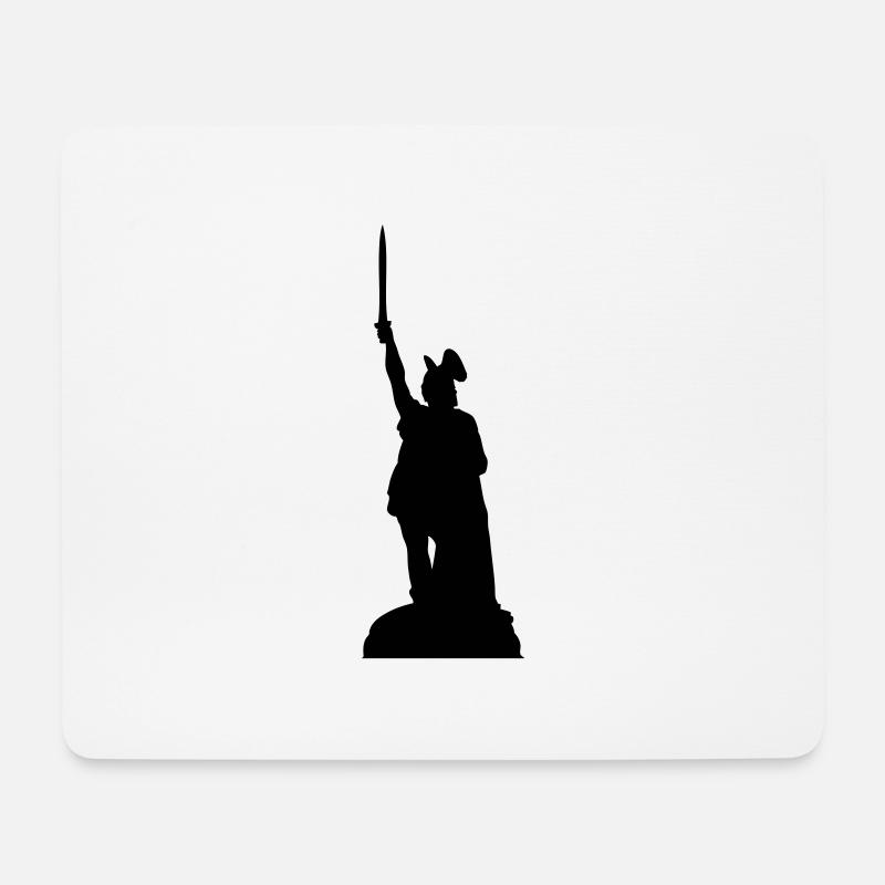 Hermannsdenkmal - Mousepad (Querformat) - Weiß