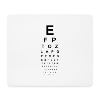 Augenest Lunettes Opticiens lire les lettres ABC - Tapis de souris (format paysage) - blanc - Devant