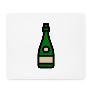 Champangnerglas, Sekt, Sektglas - Mousepad (Querformat) - Weiß - Vorne