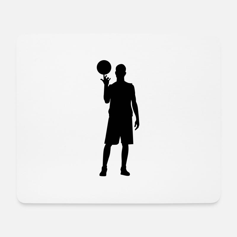 basket-ball - Tapis de souris (format paysage) - blanc
