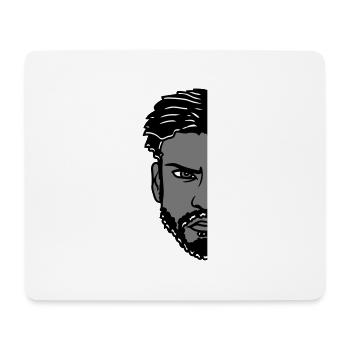 man half face head evil young boy - Mouse Pad (horizontal) - white - Front