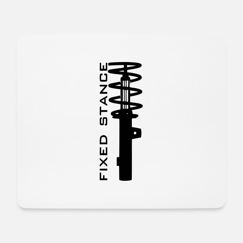 FIXED STANCE - Mousepad (Querformat) - Weiß