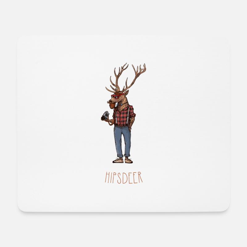 Hipsdeer - Mousepad (Querformat) - Weiß