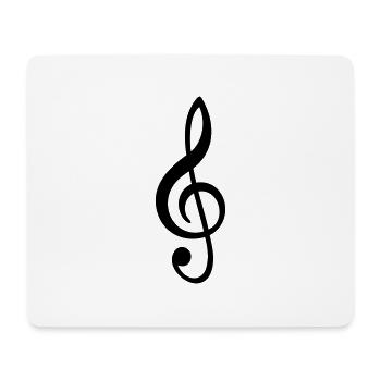 Notenschlüssel Musik Note Zeichen Symbol Symbole - Mousepad (Querformat) - Weiß - Vorne