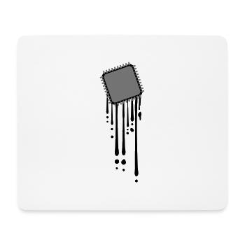 melt drops graffiti cpu computer nerd desig - Mouse Pad (horizontal) - white - Front