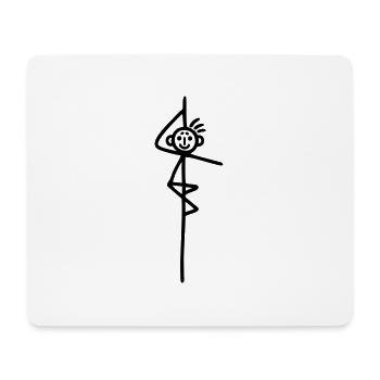 Strichmännchen Pole Dance - Mousepad (Querformat) - Weiß - Vorne
