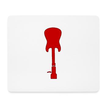 RED Guitare à platine * Rock n Roll Music is life - Tapis de souris (format paysage) - blanc - Devant