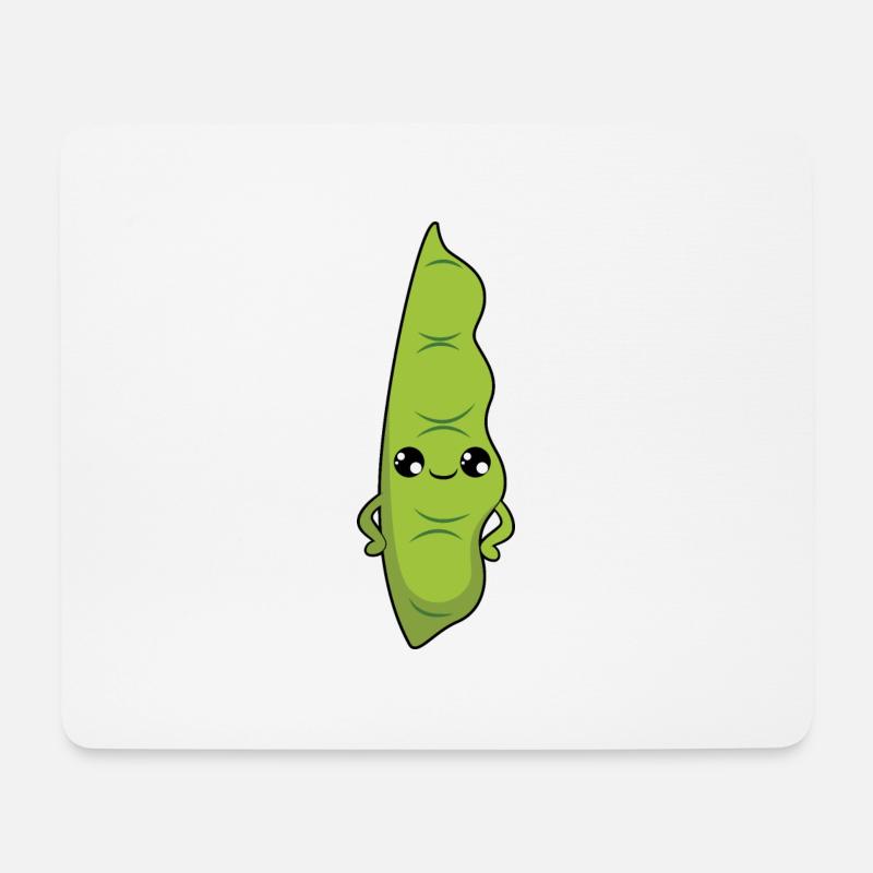 Grüne Bohnen - Mousepad (Querformat) - Weiß