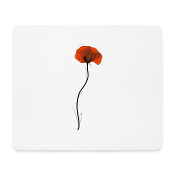 Mohn(tag) - Mousepad (Querformat) - Weiß - Vorne