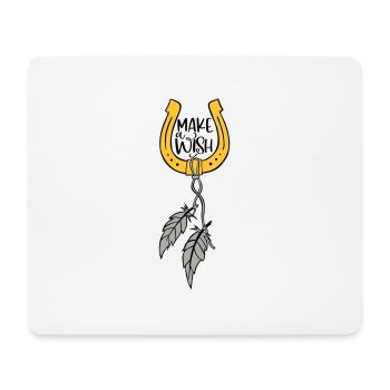 SOUHAIT SABOTS CHEVAL RÊVES CHEVAUX MOTIF DE SOUHAIT - Tapis de souris (format paysage) - blanc - Devant