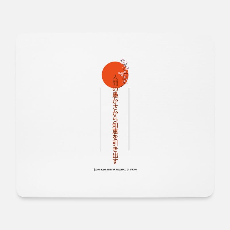Lerne Weisheit in der Torheit anderer - Mousepad (Querformat) - Weiß