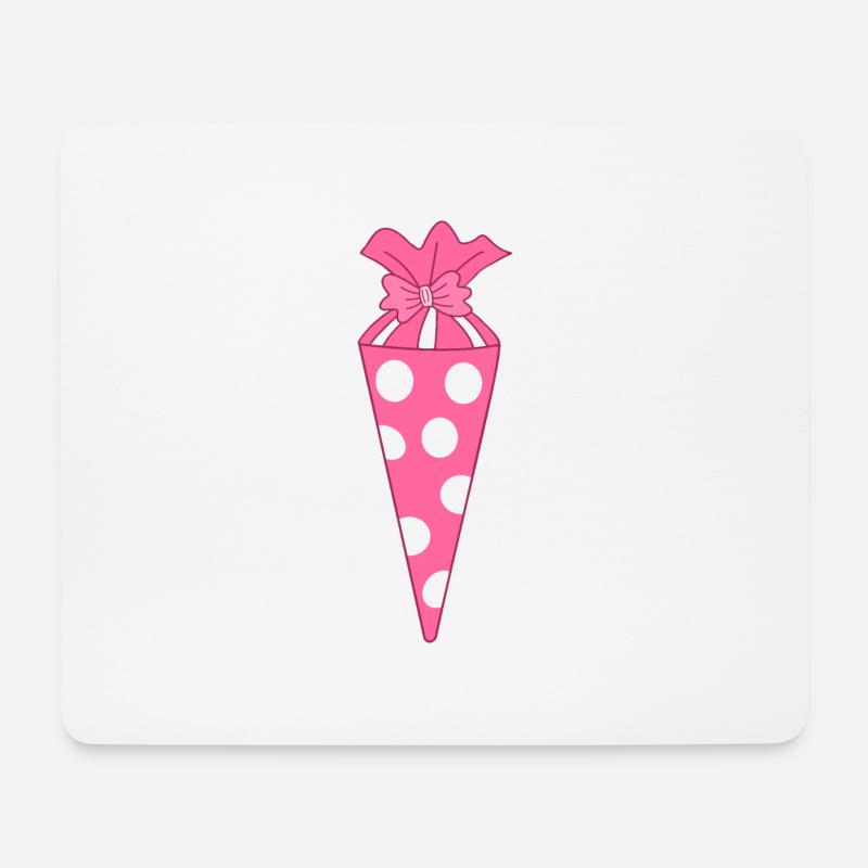 Schultüte rosa - Mousepad (Querformat) - Weiß