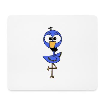 Flamant - Tapis de souris (format paysage) - blanc - Devant