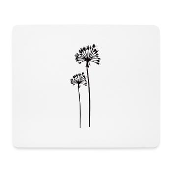 Pusteblumen, Löwenzahn - Mousepad (Querformat) - Weiß - Vorne