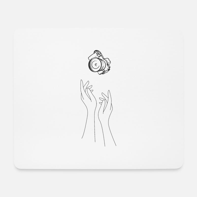 Süchtige Fotografie - Mousepad (Querformat) - Weiß