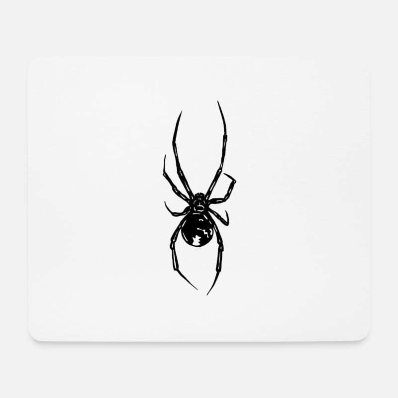 Spinnenlinien Silhouette - Mousepad (Querformat) - Weiß
