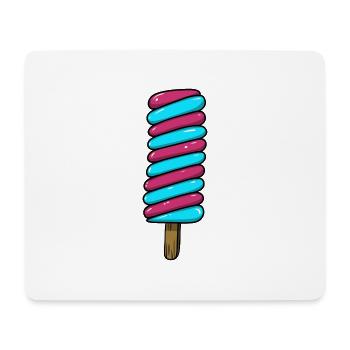 Eis | Rosa Pink Blau Eiscreme | Ice Cream - Mousepad (Querformat) - Weiß - Vorne