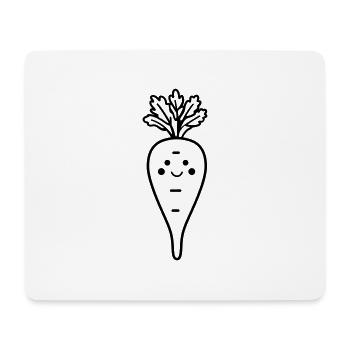 Carotte - Tapis de souris (format paysage) - blanc - Devant