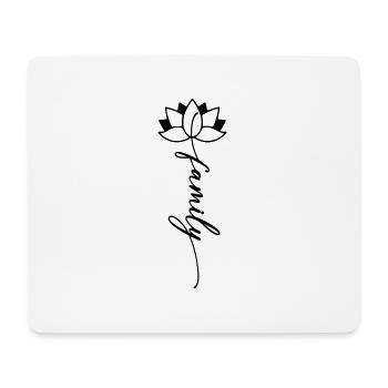 Family Familie Wort Blume - Mousepad (Querformat) - Weiß - Vorne