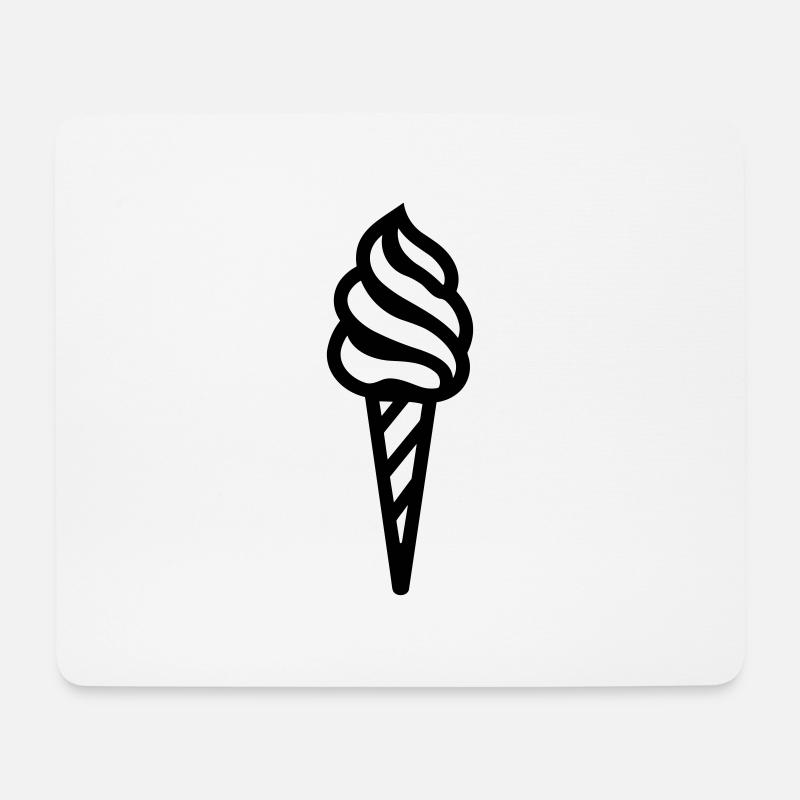 Eis - Mousepad (Querformat) - Weiß