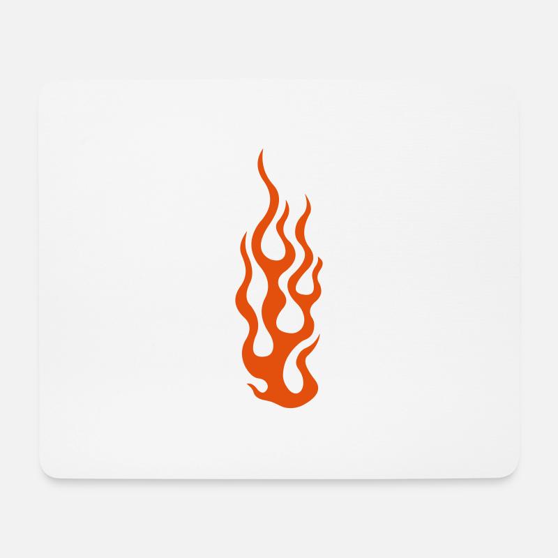 flames 3 - Mousepad (Querformat) - Weiß
