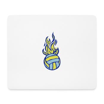 volleyball ball waterpolo flame fire - Mouse Pad (horizontal) - white - Front