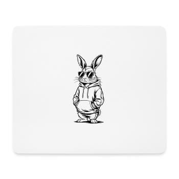 Cooler Osterhase Häschen Frohe Ostern Hase - Mousepad (Querformat) - Weiß - Vorne