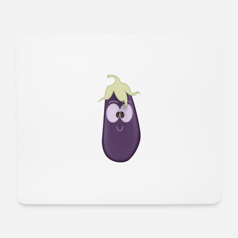 Aubergine - Mousepad (Querformat) - Weiß