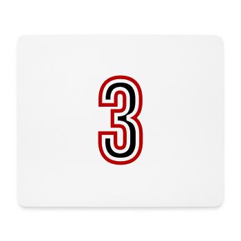 Maillot 3 Nombre d’années - Tapis de souris (format paysage) - blanc - Devant
